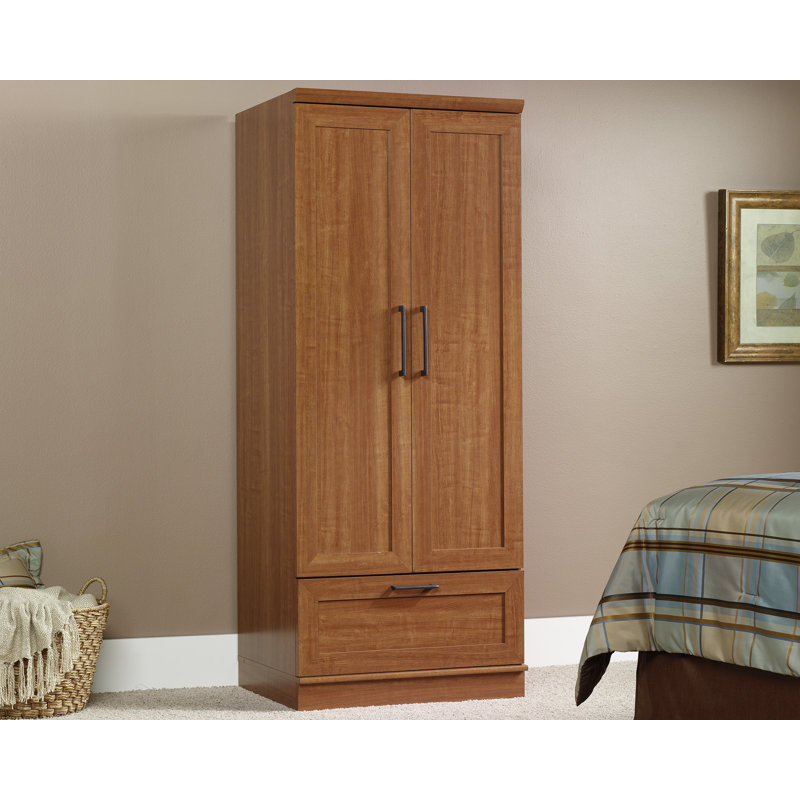 Sienna Oak Finish Tall Wardrobe with Adjustable Shelf
