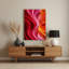 Abstraction numérique 9, art mural en métal rouge-58647016