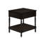 23,75 po Table d'appoint profonde avec placage brun pour la chambre à coucher et le salon, tiroir spacieux en noyer