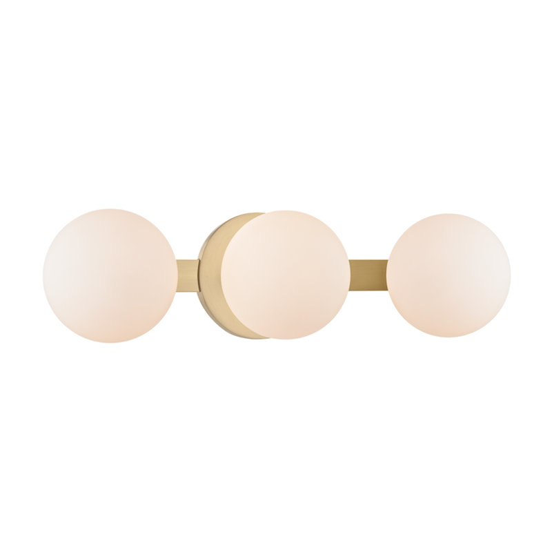 Samson 3 - Light LED Vanity Light, Aged Brass