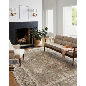 Chris Loves Julia x Loloi Rosemarie Oriental Sage Blush Area Rug