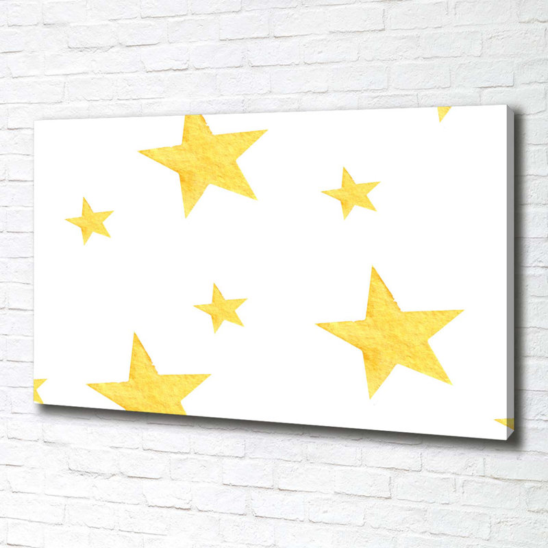 Yellow Stars - Wrapped Canvas Print