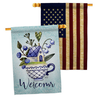 Double Sided 40 in. H x 28 in. W Polyester House Flag