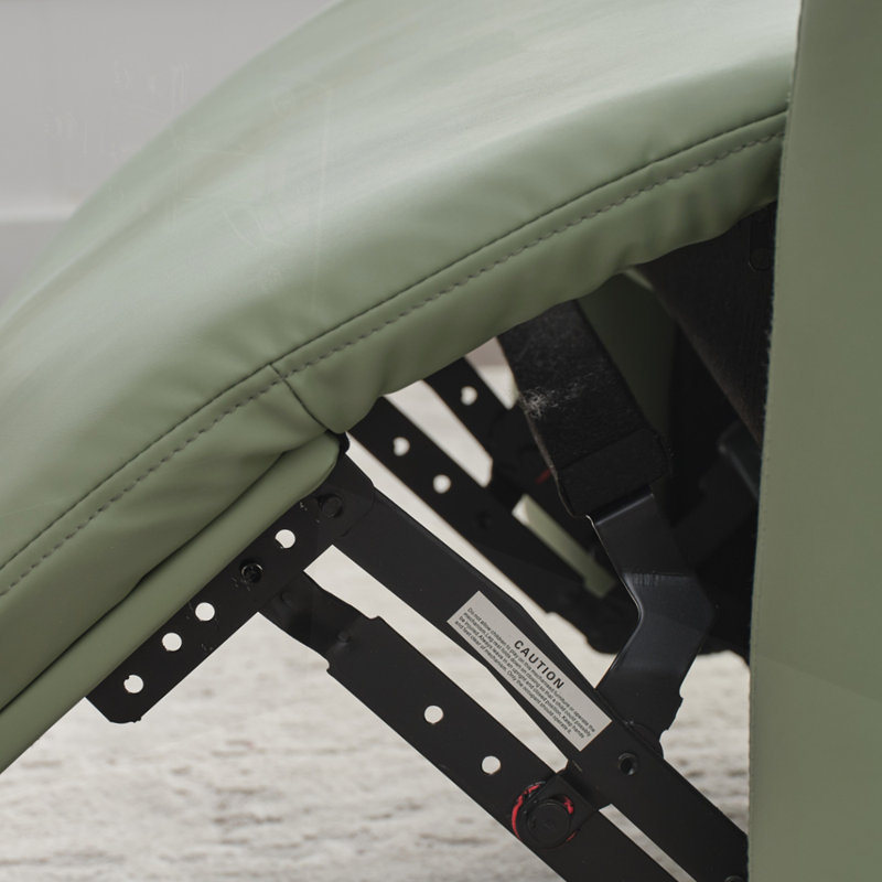 Fauteuil berçant et oscillant pivotant avec fauteuil inclinable électrique 270 pour le salon, Similicuir vert