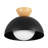 11.8" 1-Light Modern Industrial Dome Flush Mount Ceiling Light with Opal Glass Globe