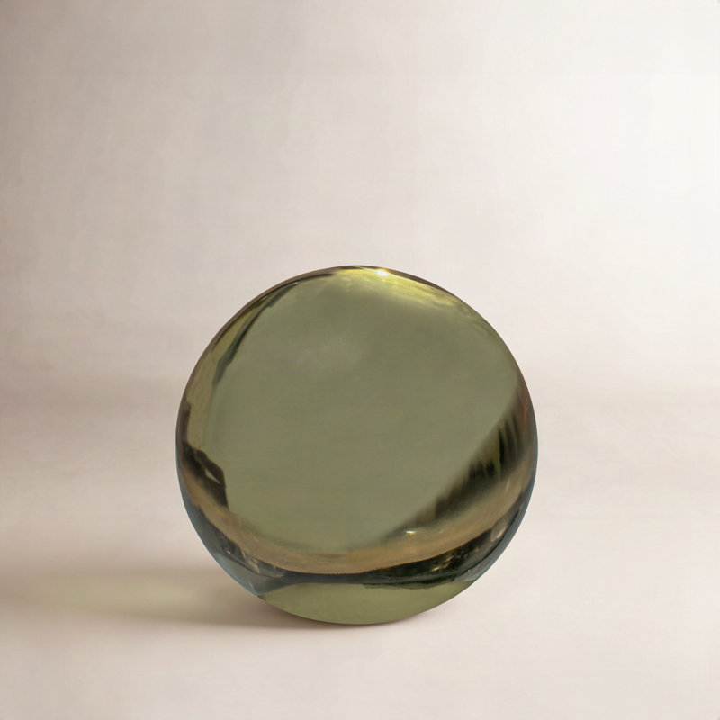 Bonn Cast Glass Decorative Object Olive, Olive