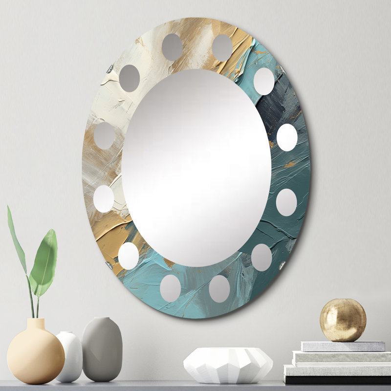 Galleon - Miroir mural moderne ovale, 30 po x 20 po
