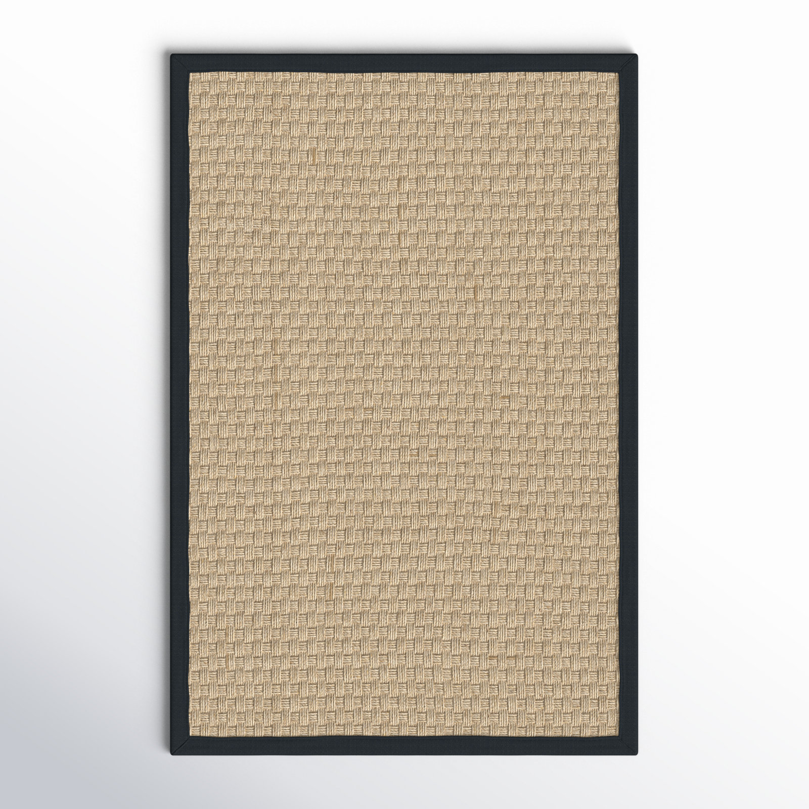 Auckland Natural/Black Area Rug, Rectangle 2' x 3'