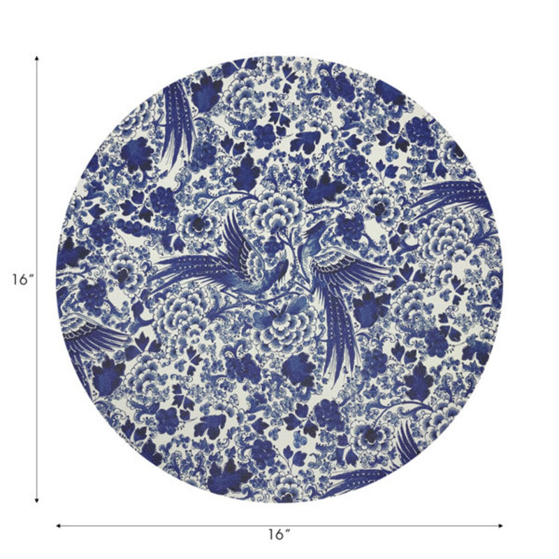 Royal Delft Vegan Leather Round Placemats