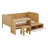Dancy Twin Size Daybed With Desk And Shelves, Multi-Functional Bed Bed Frame With Lockers And Matching Stool-1034487236