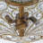 4-Light French Glam Semi-Flush Mount with Crystal Beads