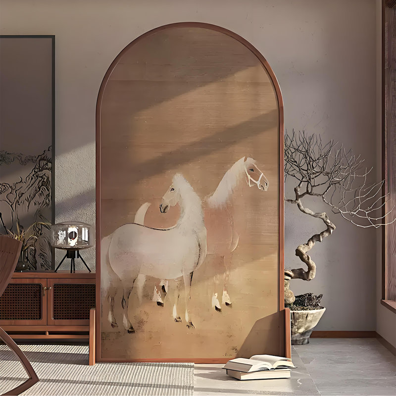 Paravent Elegant Horse, H 70,87 po x l 47,24 po x P 1,57 po
