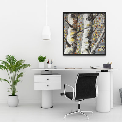 Budding White Birches 1 Beige Landscape Canvas | Home Decor