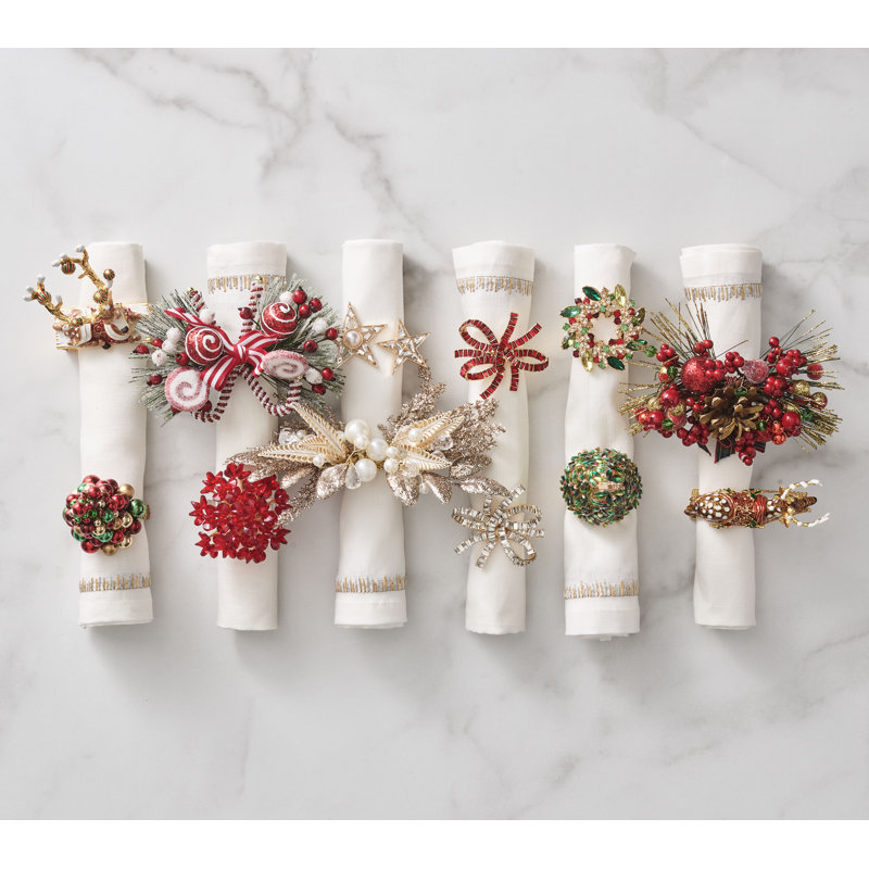 Aster Napkin Ring, Red