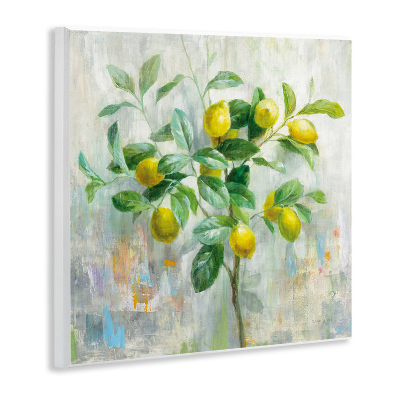 «Abstract Lemon Tree Branch Fruit» par Danhui Nai - reproduction d'art
