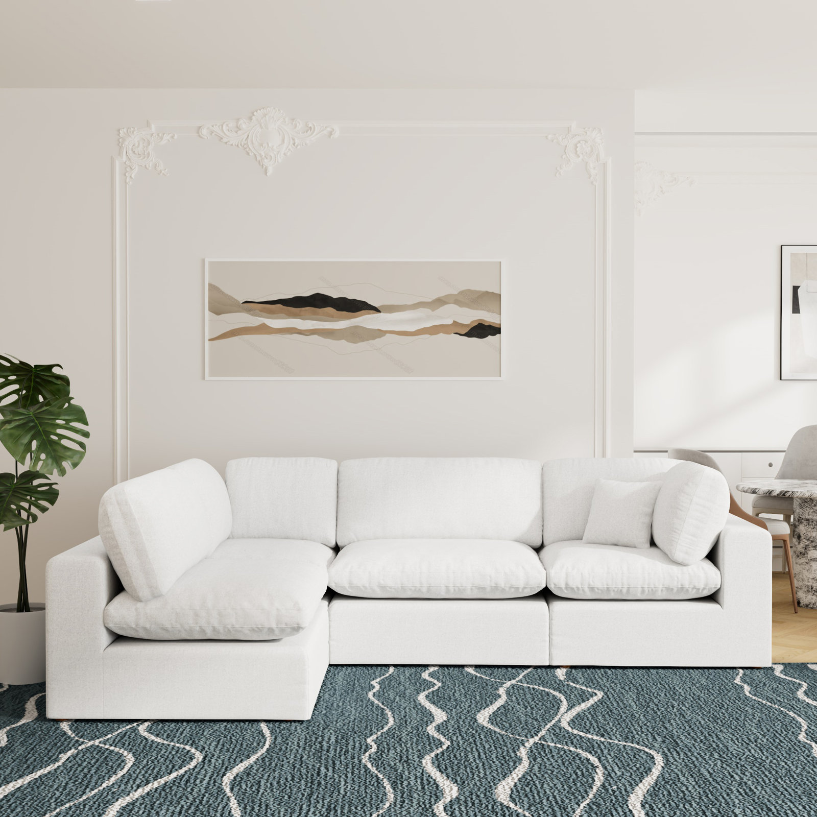Jossa Modular Sectional, White