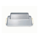 Caraway Iconics Nonstick Ceramic Baking Sheet Duo, White/Gold