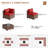 8 - Person Outdoor Wicker Patio Conversation Furniture Set-1851552869