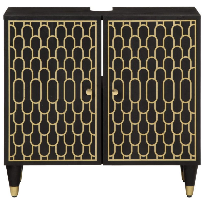 62cm Bathroom Vanity Base Only, Black