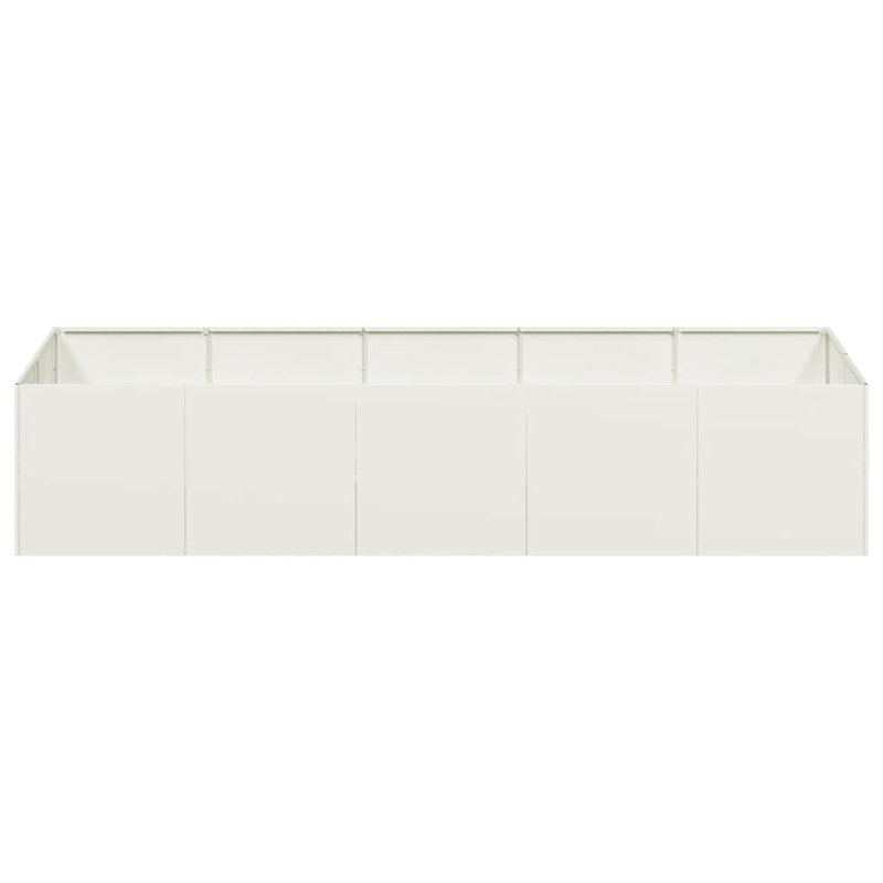 Planter 40 Cm Steel, 40cm H x 200cm W x 80cm D, White