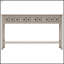 Console rustique avec deux tiroirs de taille différente et une tablette inférieure pour le rangement, finition gris délavé, peu encombrante et élégante-510790613