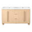 Meuble-lavabo double autoportant 59 po avec lavabo en résine 59 po