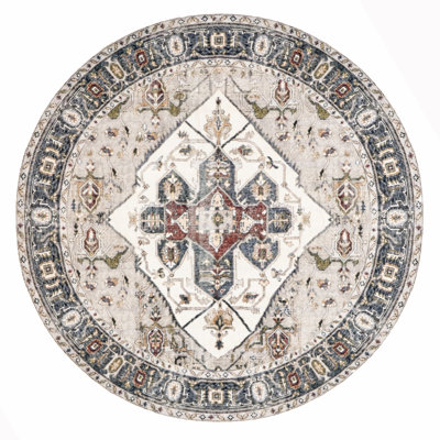 Mali SpinClean Machine Washable Traditional Medallion Area Rug