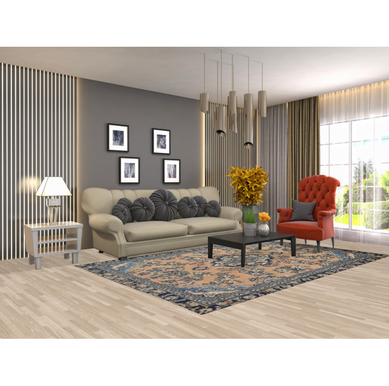 Tapis traditionnel rétro en laine 6 x 9