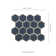 Beveled 3" Hexagon Glass Mesh-Mounted Mosaic Tile