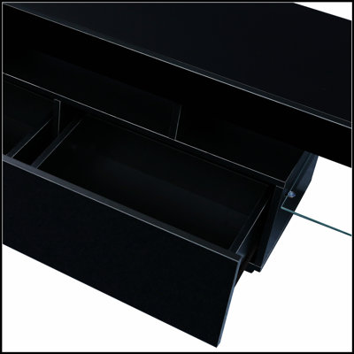 Modern LED TV Stand with 20 Colors, Remote Control Lights, and Smart Light Strip for Home Entertainment