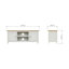 Daris 2 Door TV Cabinet Unit. 110cm Wide. For Screens Up To 50". Fully Assembled.-990514952