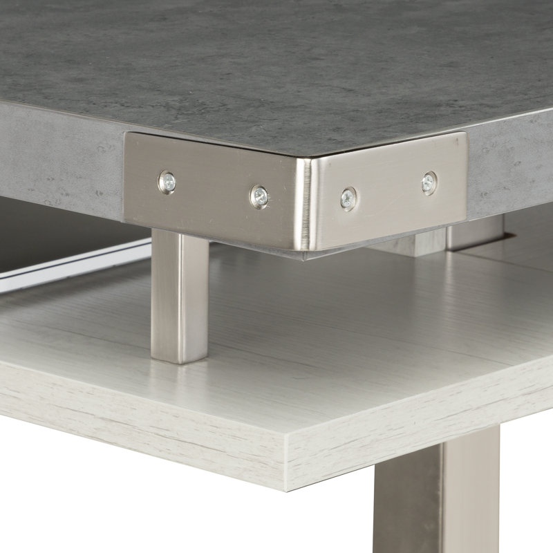Table de conférence Mirella, H 42 po x L 192 po x p 47,25 po, Gris pierre, Gris
