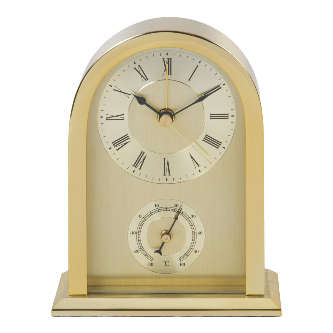 Roman Numeral Metal Quartz Movement / Crystal Alarm Tabletop Clock