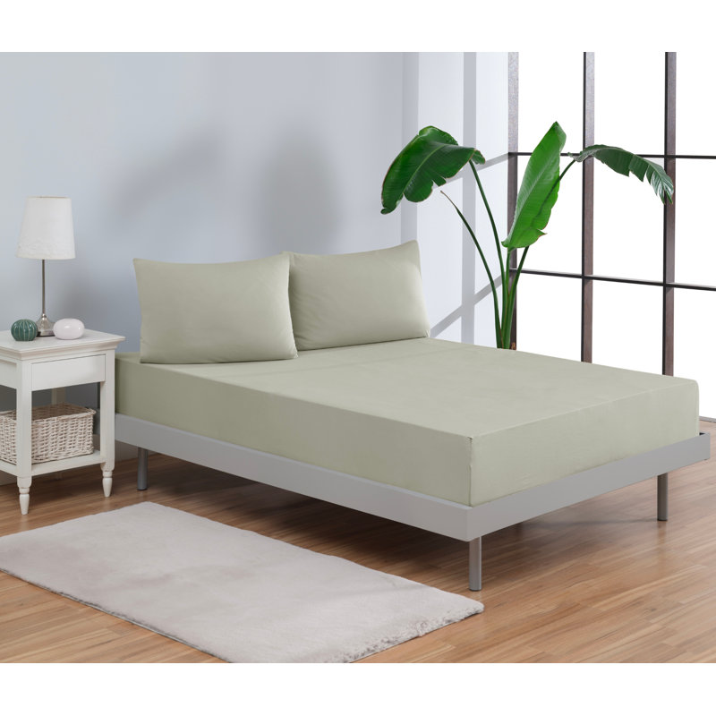 400 Thread Count Cotton Extra Deep Pocket Fitted Sheet - Hotel Luxury Single Fitted Sheet Only - Easily Fits 18" to 24" Mattress