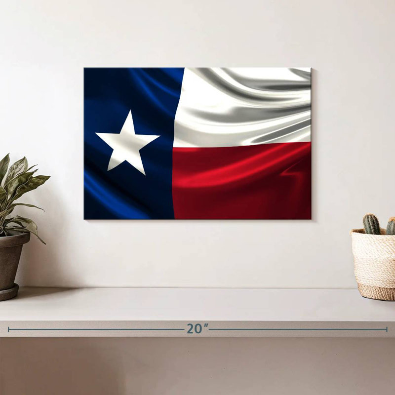 Borges Windy Texas Flag, 8" H x 12" W