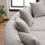 Canapé courbé désossé, canapé modulaire à compression de 110 po, gris à haute densité, canapé-lit pour salon, salon, appartement, chenille-871800130