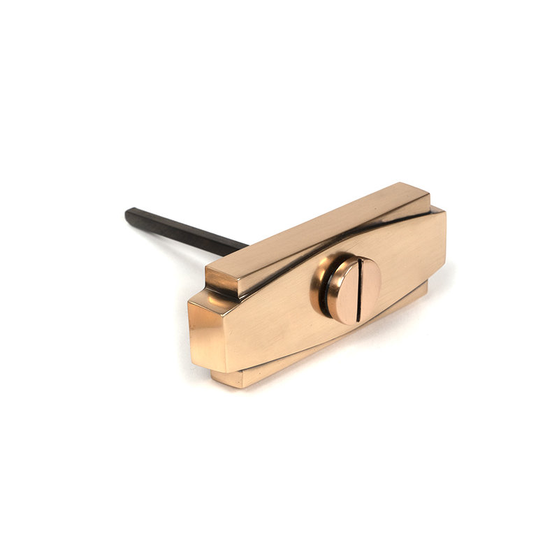 Art Deco Bronze Thumbturn, Polished Bronze