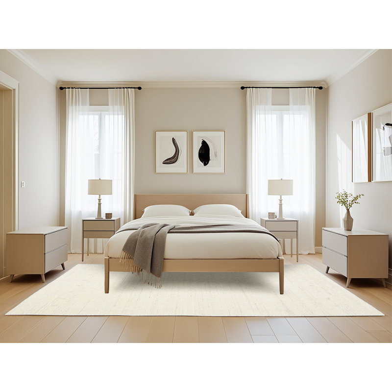 Surface beige contemporaine tapis, Rectangle 5 pi 0 po x 8 pi 0 po