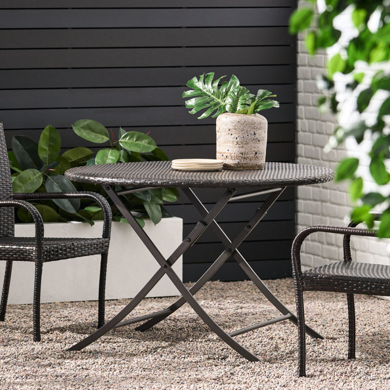 Table pliable - 45,5 po de largeur, profondeur, 29 po de hauteur, pouvant accueillir 4 personnes à hauteur, largeur et profondeur de salle à manger pour le plaisir des gens