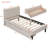 Twin Size Upholstered Platform Bed Frame with 2 Drawers-1887467427