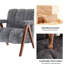 Chaise avec accoudoirs Mid-Century moderne et capitonnée (ensemble de 2)-724496814