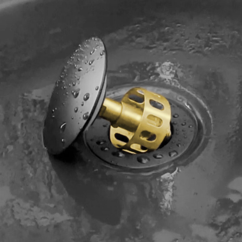 Drain escamotable pour lavabo de salle de bain STY retouche sans trop-plein Élan, Noir