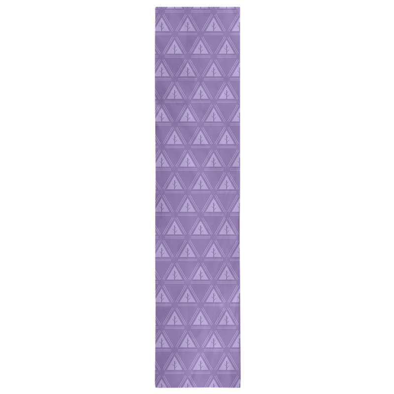 Chemin de table d’arbre minimaliste classic Barbra, 16 po x 72 po, Mauve / Blanc