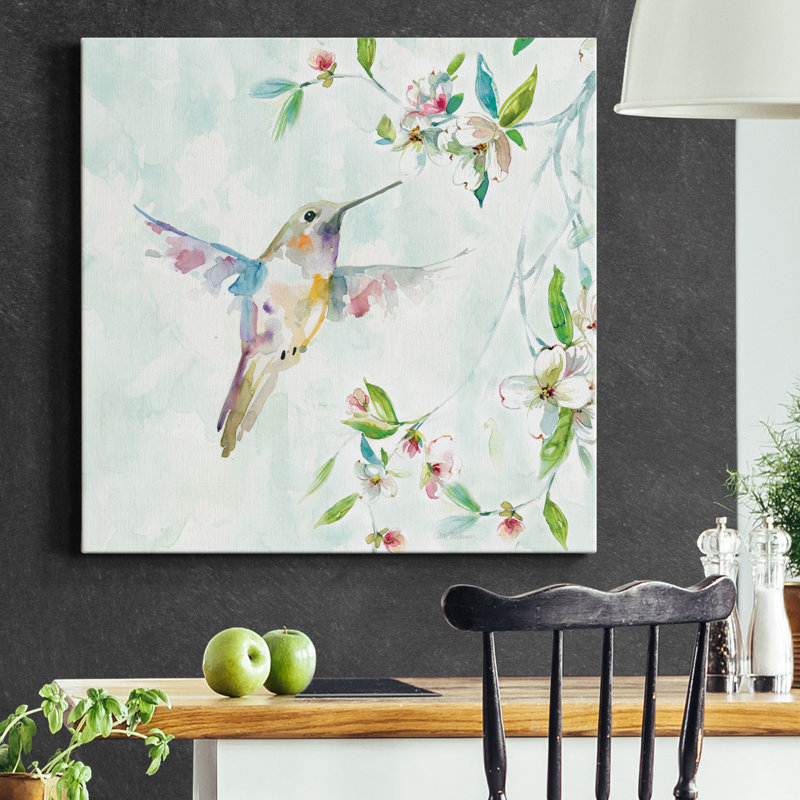 Colibri I - reproduction d'art sur toile tendue, H 24 po x l 24 po x P 1 po