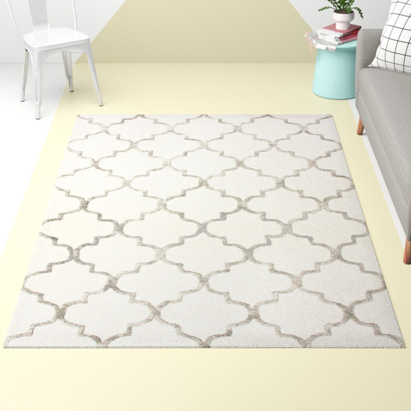 Loyers Geometric Wool Hand Woven Area Rug, Rectangle 229 x 290cm