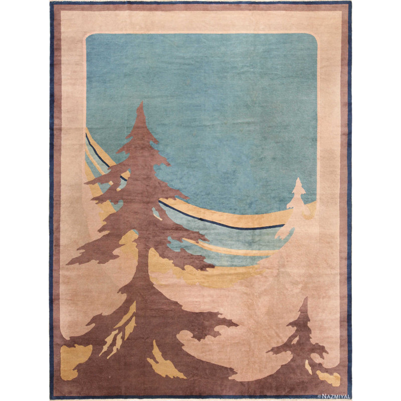 Tapis antique chinois Art Deco