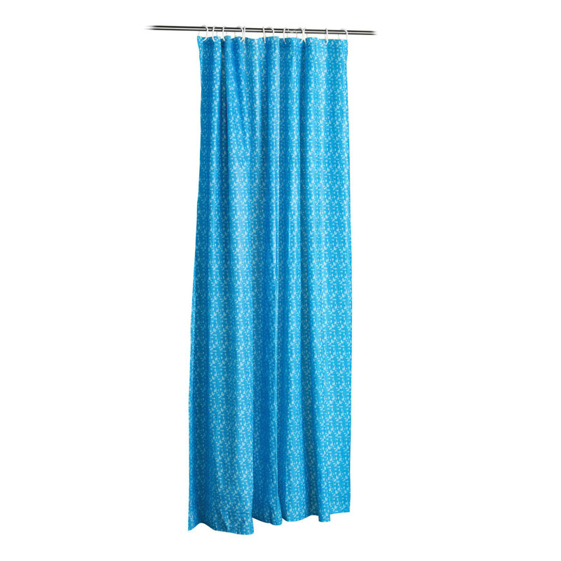 Aia Vinyl Shower Curtain, Blue
