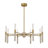 8-Light Chandelier in Warm Brass-128103457