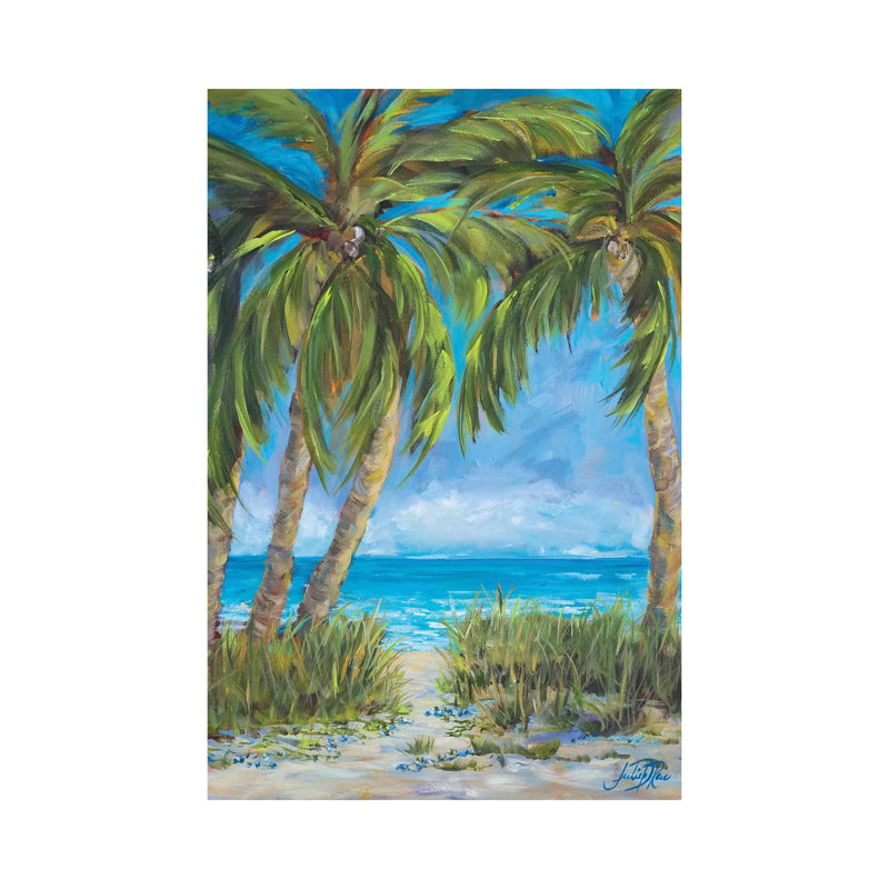 Tropical Paradise by Julie Derice - Wrapped Canvas Painting, 66.04 cm H x 45.72 cm W