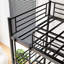 Structure de lit superposé simple noir triple, au-dessus de la conception, deux échelles pour faciliter l'ascension, barrières de sécurité pleine longueur, lit silencieux, structure en métal, accès, lits supérieurs, peu encombrant dans les petites chambres